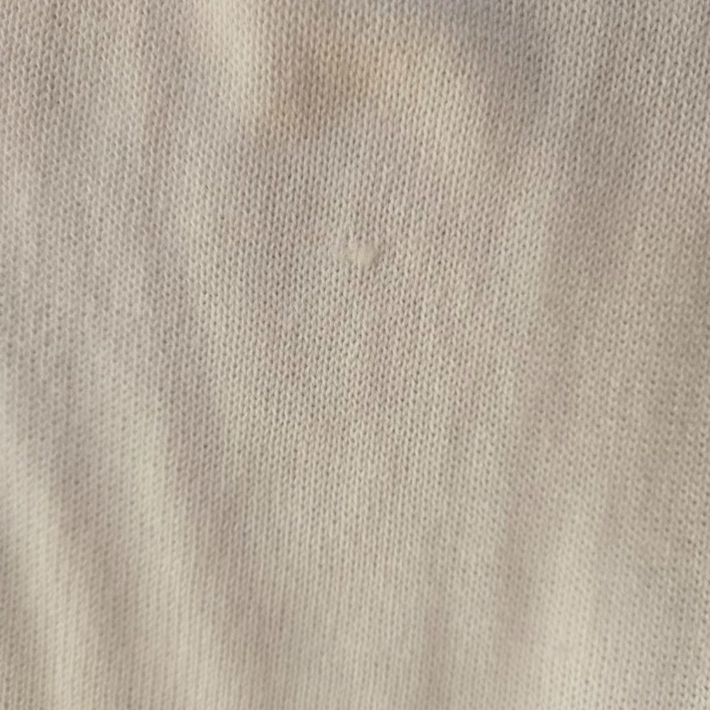 Talbots‎ Ivory Sweater with Sheer Dot Sleeves, Size Large - Picture 4 of 7